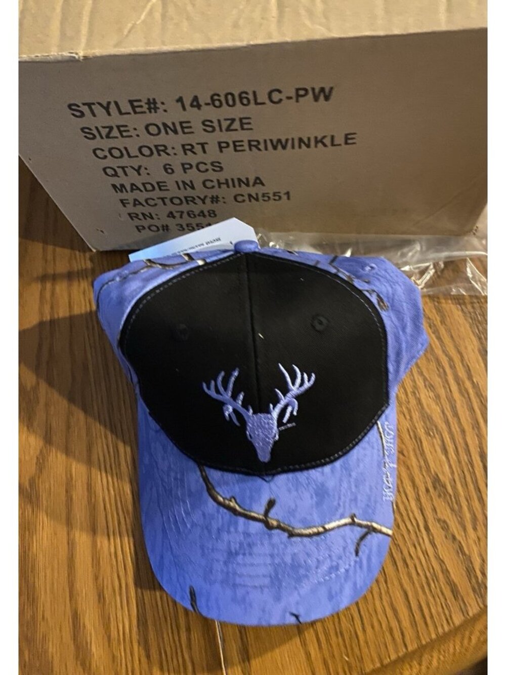 Hot Shot  Adjustable Baseball Cap - Periwinkle- -Lot Of 6